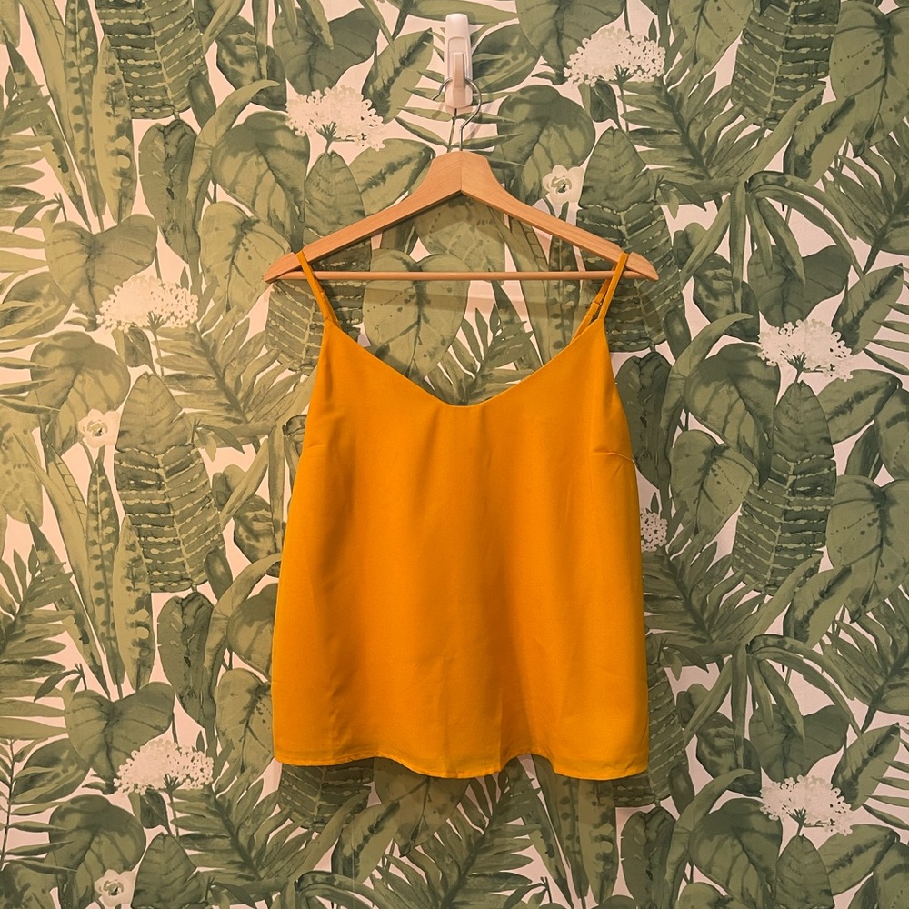 ASOS silky yellow cami, size 8